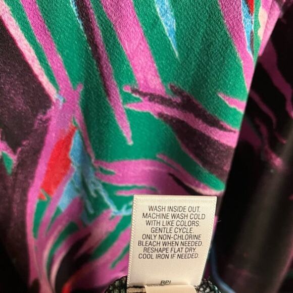 Dana Buchman‎ Purple Abstract Cap Sleeve Maxi Dress Size Medium - Picture 14 of 14